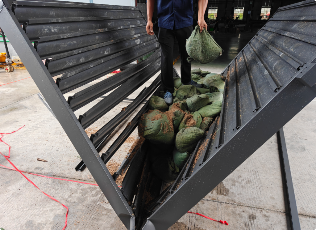 wbest louver roof pergola 60kgs/㎡ snow load capacity testing